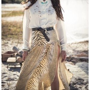 Spell and the Gypsy side slit jungle skirt